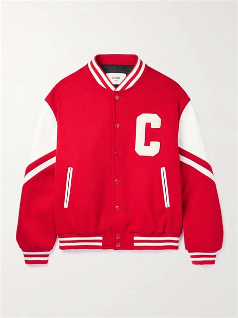 celine jacket for men|Celine men's varsity jacket.